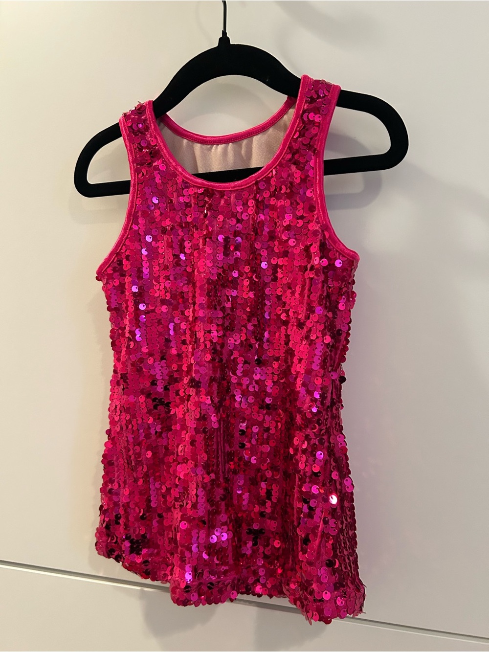 Balera Pink Sequin Tank Top - Size SC Child’s Small